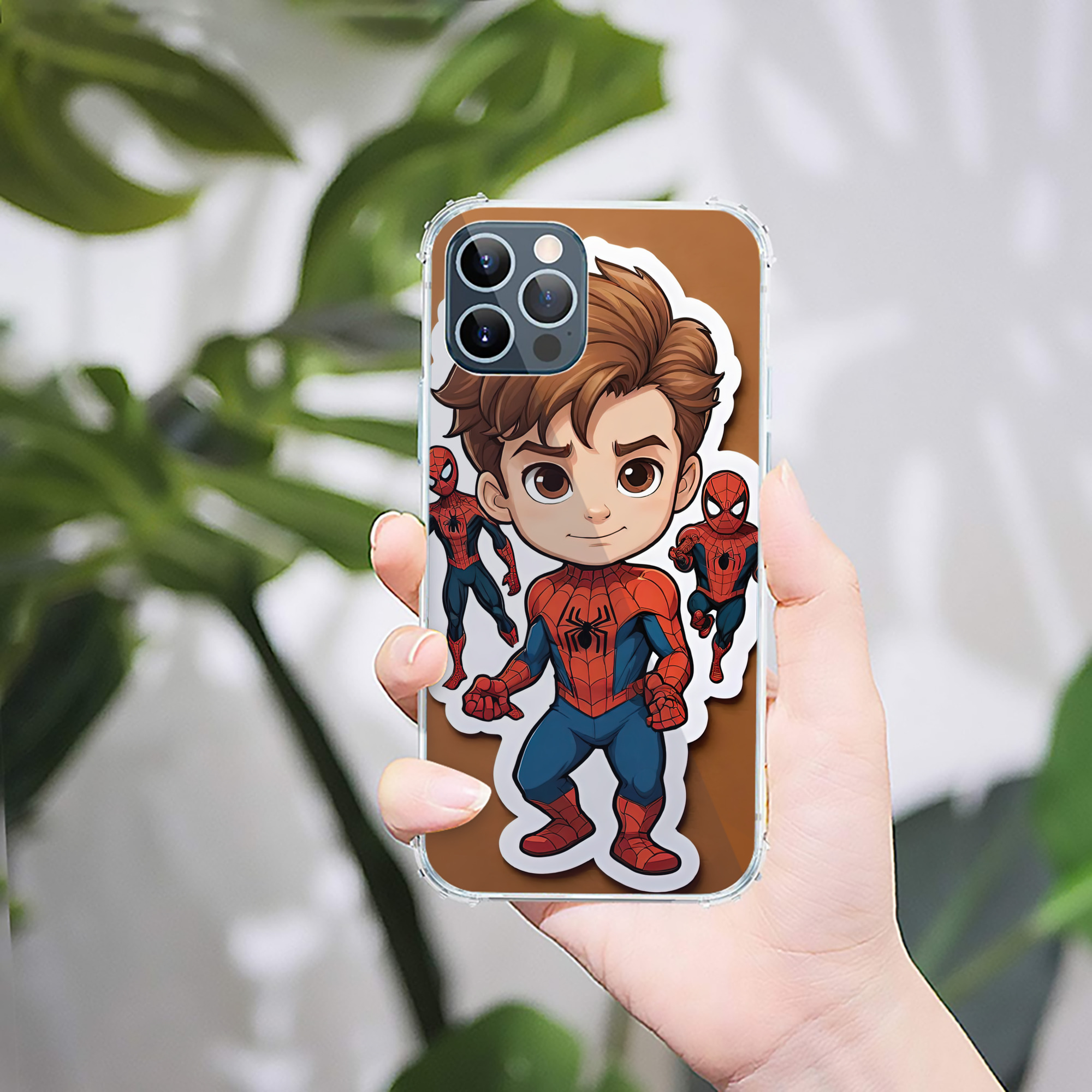 （画像用） Spider Man スパイダーマン 【iPhone 12シリーズ対応】透明スマホケース（クリアソフトケース）
